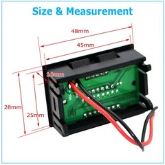 4pc Red Car Marine Motorcycle LED-Digital Voltmeter Voltage 12-60V Battery Gauge