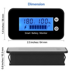 Waterproof Digital Battery Monitor 12V-72V for Car, Motorcycle, Golf Cart – Capa