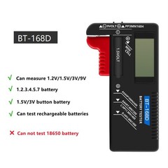 Precision Digital Battery Tester for AA AAA C D 9V 1.5V Button Cell Sizes