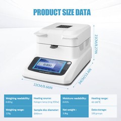 Lab Halogen Moisture Analyzer Grains & Granules Electronic Moisture Rapid Tester