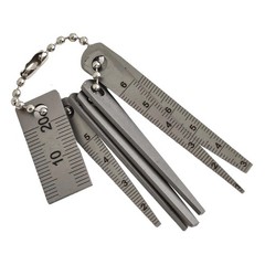 Essential 7 Piece Pocket Size Tapered Ruler Set with Stainless Steel Finish