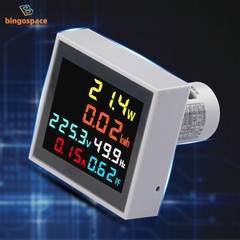 AC 50-300V 100A Digital LCD Display Voltage Current Power Factor Frequency Meter