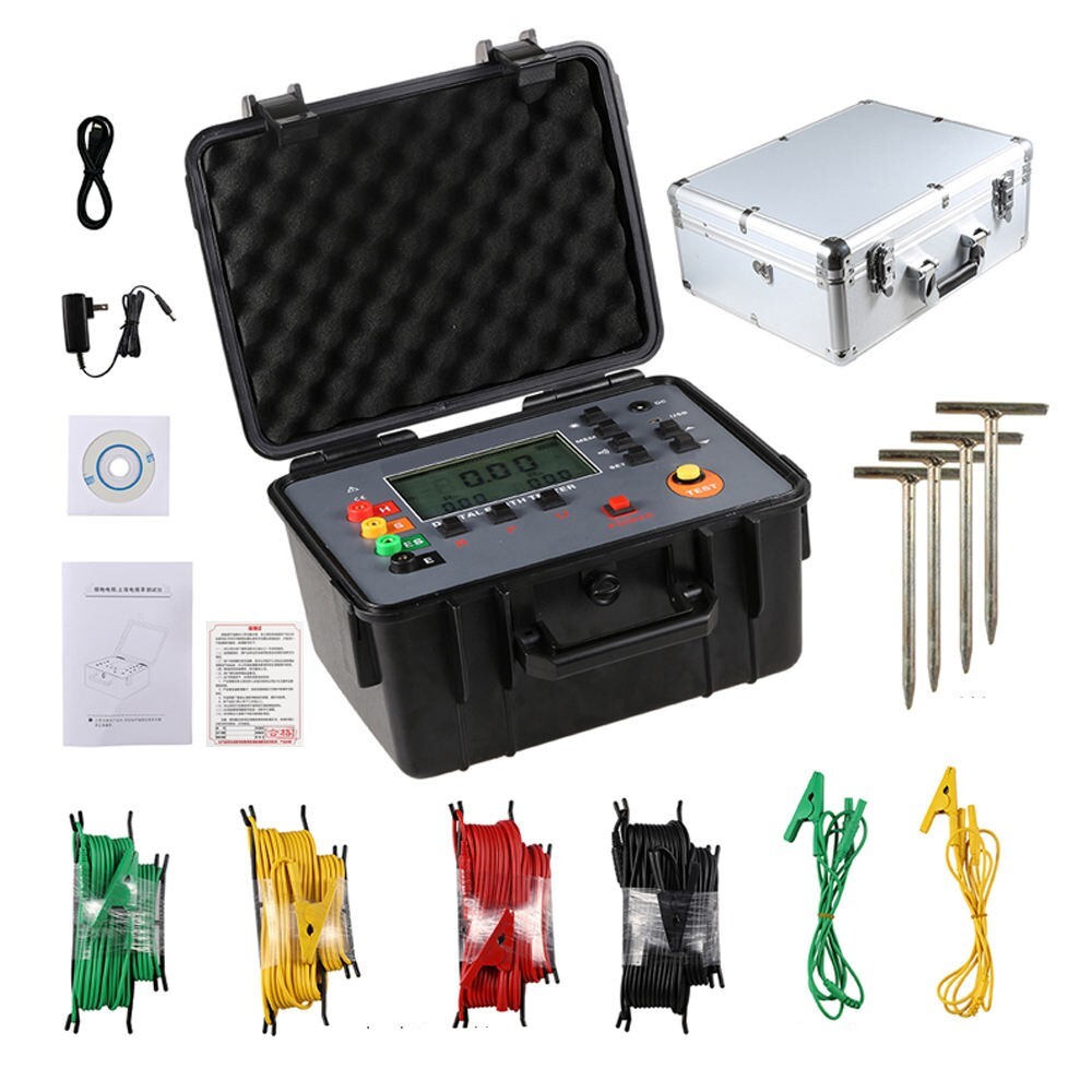 Ground Resistance Soil Resistivity Tester Range 0Ω～30KΩ Test Frequency 128Hz