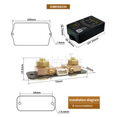 DC0-120V 100A 400A 600A Coulomb Meter High-precision Voltage Current Coulometer