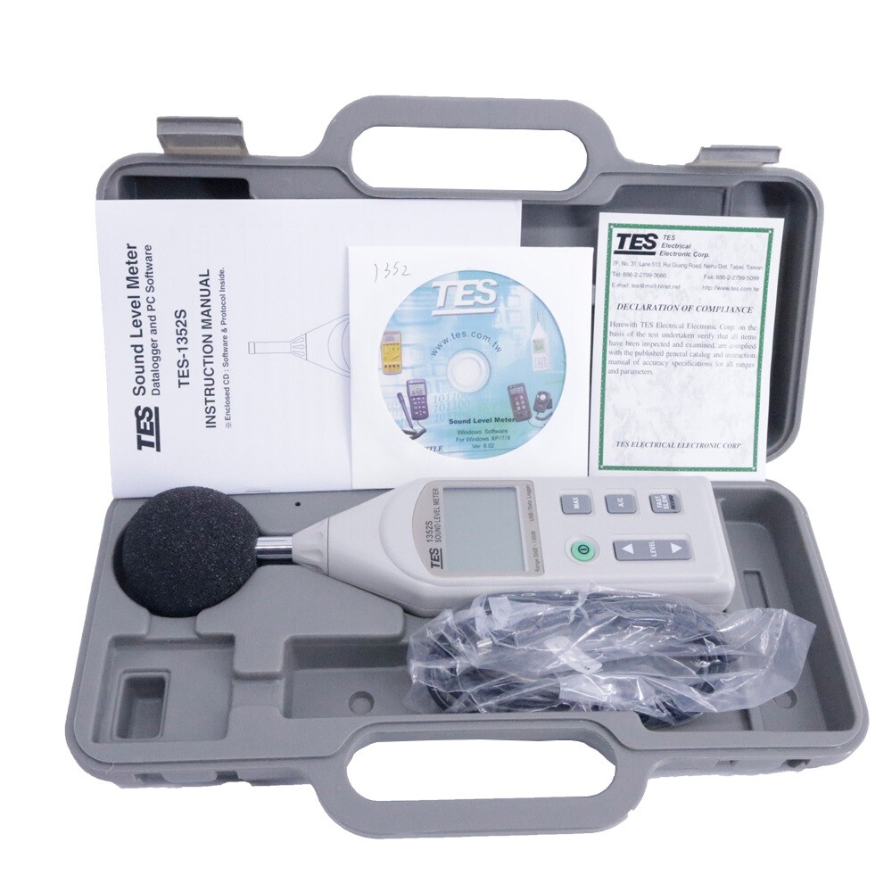 TES-1352S Digital Programmable Sound Level Meter Noise Tester 30 To 130Db xm