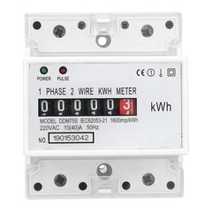 Electric Meter, Kwh Meter, Single Phase 4P LED Din-Rail Electricity Power Consum