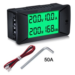 50-300A DC0-300V Digital Current Power Energy Meter Watt Meter Ammeter Voltmeter
