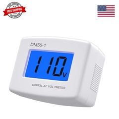 Flat Plug AC 80-300V LCD Digital Voltmeter Voltage Measuring Monitor, AC 110…