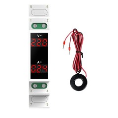 AC 80-500V 1-100A DIN Rail Ammeter Voltmeter Digital Display Current Meter