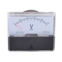 DC 0-10V Class 2.5 Accuracy Rectangle Analog Panels Volt Meter Voltmeter Gauge