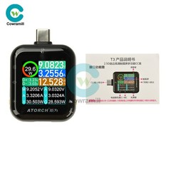 T3 Digital Voltage Current Power Meter USB Charging Tester Capacitive Touch