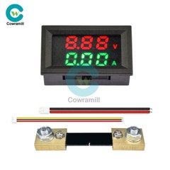 M430 DC4-30V DC10/50A/100A Current Voltmeter Ammeter Dual LED Display W/ Shunt