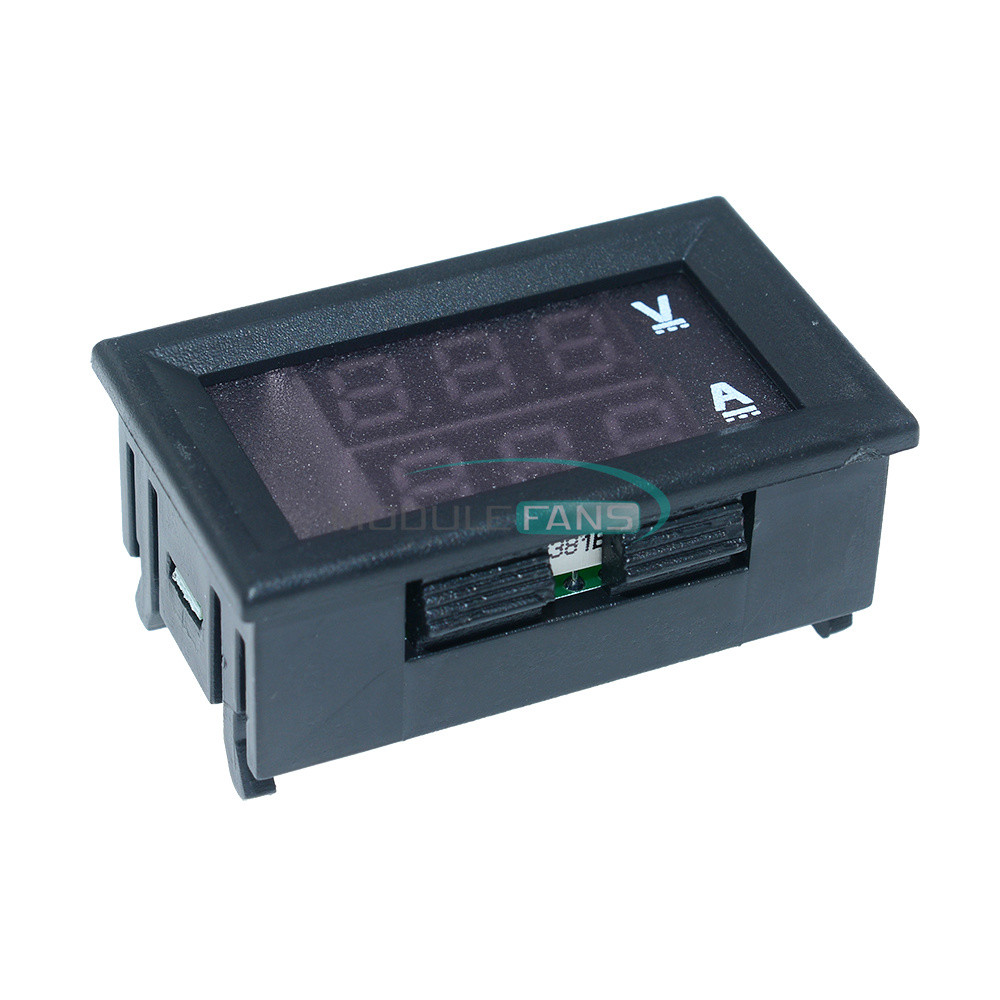 Red LED Voltage Meter DC 100V 10A Digital Dual Amp Voltmeter Ammeter Blue + Red