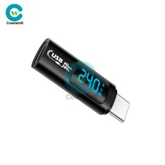 USB 4.0 Type-C Digital Voltage Current Power Tester PD240W Fast Charging Adapter