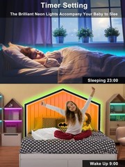 Ledagic 132ft RGB LED Neon Rope Lights with App, Remote Control, IP65 Waterpr…