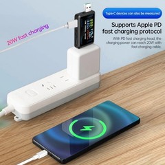 Replacement USB Type C Voltmeter Ammeter with Timing Function Power Monitor
