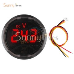 AC 50~265V DC 7-120V Voltmeter LED Digital Display Round 2/3-Wire Voltage Meter