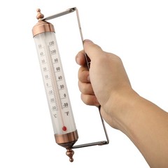 Cordless Indoor Outdoor Thermometer 10 Inch Dual Scale Steel Construction