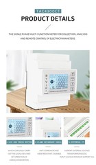 3 Phase DIN Rail Energy Meter Electric Consumption Meter with 3x KCT24 100-400A