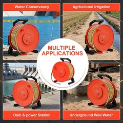 328ft/100m Water Level Meter for Well with 15mm Probe & Steel Tape New-