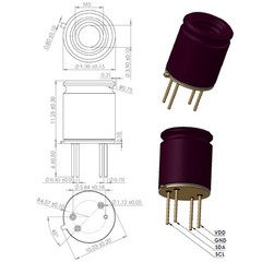 MLX90640 Sensor 3.3V Supply Voltage Operating Temp -40°C To 85°C ABS Material
