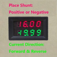 DC Meter 100V -500~+500A Bidirectional Current Shunt Can be Put On Positive Side