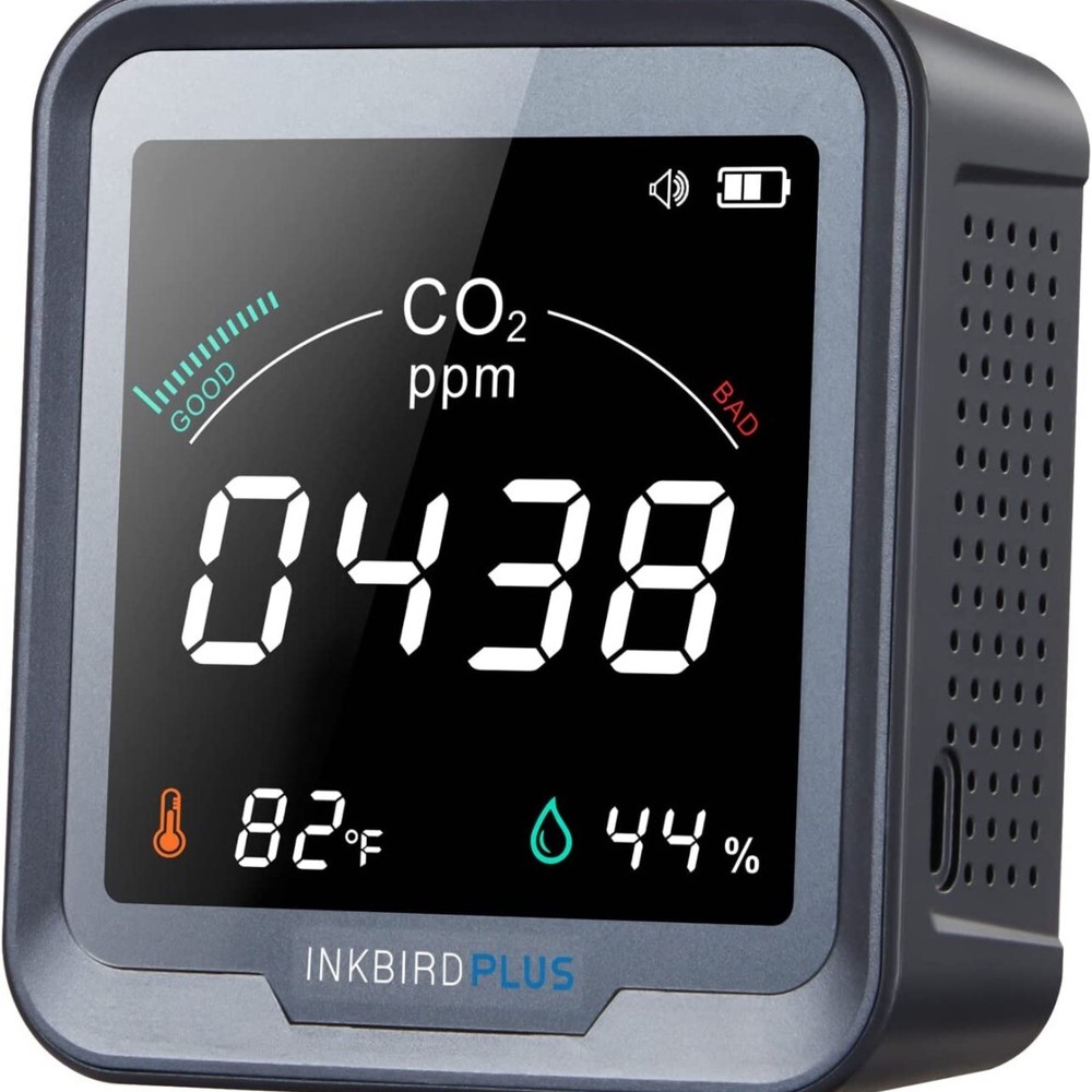 INKBIRDPLUS Indoor CO2 Detector Air Quality Monitor Tester for Carbon Dioxide