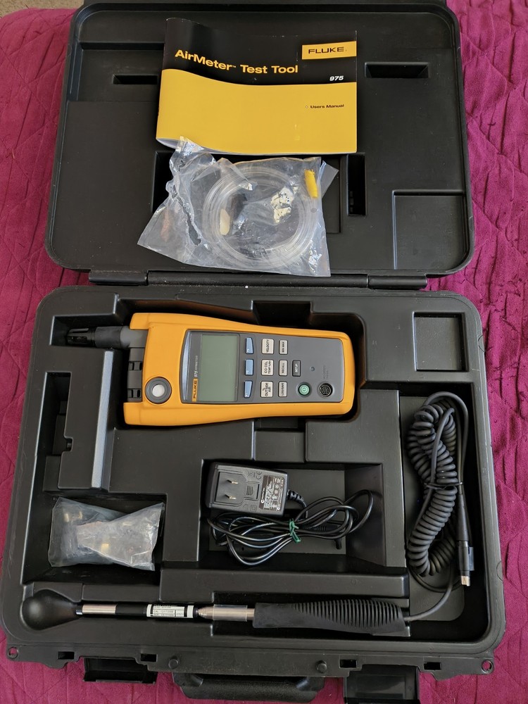 Fluke 975V AirMeter Air Quality Meter w/ Velocity Probe