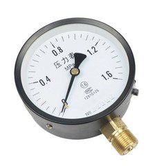 Pressure Gauge Y-100 Industrial Bourdon Tube Vacuum Gauge 0-1.6MPa G1/2