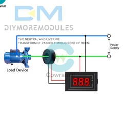 AC220V 100A Single Phase Current Meter LCD Display Ammeter With Transformer