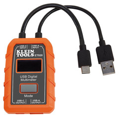 ET920 USB Power Meter, USB-A and USB-C Digital Meter for Voltage, Current, Capac