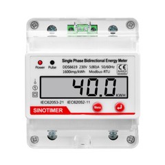 4P Single-Phase Multifunction LCD Electric Energy Meter RS485 Modbus 230V 80A