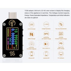 USB-C Tester Type-C Current Voltage Tester Fast Charging USB PD Trigger TC66