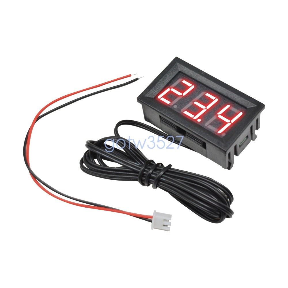 0.56″ DC 12V Temperature Sensor Meter LED Digital Thermometer Detector NTC Probe