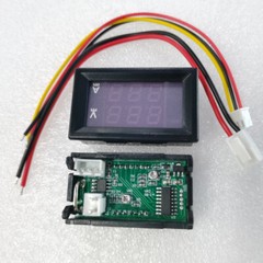DC 0-100V 10A Voltmeter Ammeter Dual LED Digital Volt Amp Meter Gauge Blue+Red