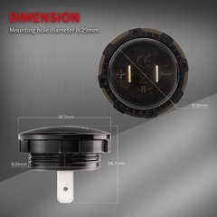 Robust Waterproof Volt Meter for Car Motorcycle Battery Testing Applications