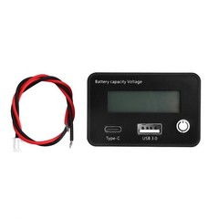 1*Battery Capacity Voltmeter Tester Lithium Voltage Meter Tester Gauge Monitor