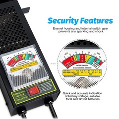 Car Battery Load Tester, 6V-12V Battery Alternator Checker with Voltmeter & A…