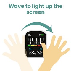 Portable WiFi Air Quality Monitor CO2 Temp & Humidity NDIR Sensor APP Control