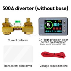 2.4 inch Voltage Current Capacity Meter Battery Coulometer DC 8-100V