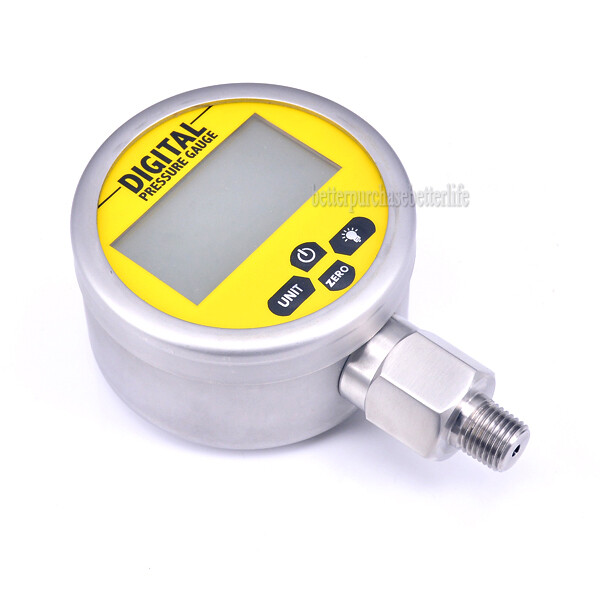 Battery Powered 304 Stainless Steel NPT1/4 male thread Digital Pressure Gauge