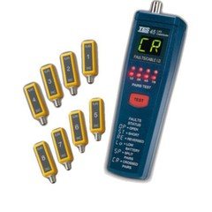 TES-45 CAT-5 Lan Cable Tester Meter Pairs Length Faults Status Leds Display #