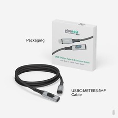 Plugable USB C Extension Cable 3.3 Ft, Digital Power Meter Tester for Monitor…