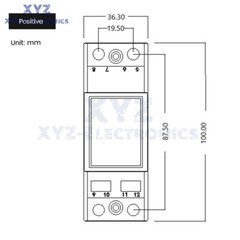 DIN Rail Multi-Function Tester Digital Voltage Current Power Meter AC85~265V 63A