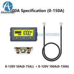 TY23 50A 100A Coulometer Voltmeter Lifepo4 Battery Tester Capacity Indicator