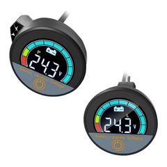 LED Backlit Voltmeter for 12V 24V 36V 48V DC Systems with Clear Readability