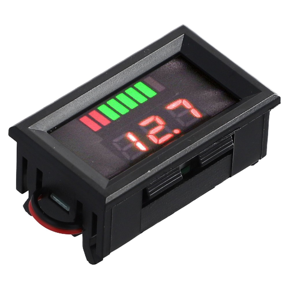 Car Marine Motorcycle LED Digital Voltmeter Battery Gauge for DC 6 100V Range
