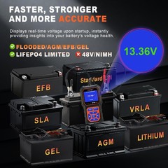 Acclope BT60 PRO Car Battery Tester 6V/12V/24V, 2–120Ah, 100–3000 CCA, Altern…