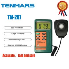 TENMARS TM-207 Solar Power Meter 3½ digits, 2000 readings Data Hold/ MAX/MIN #