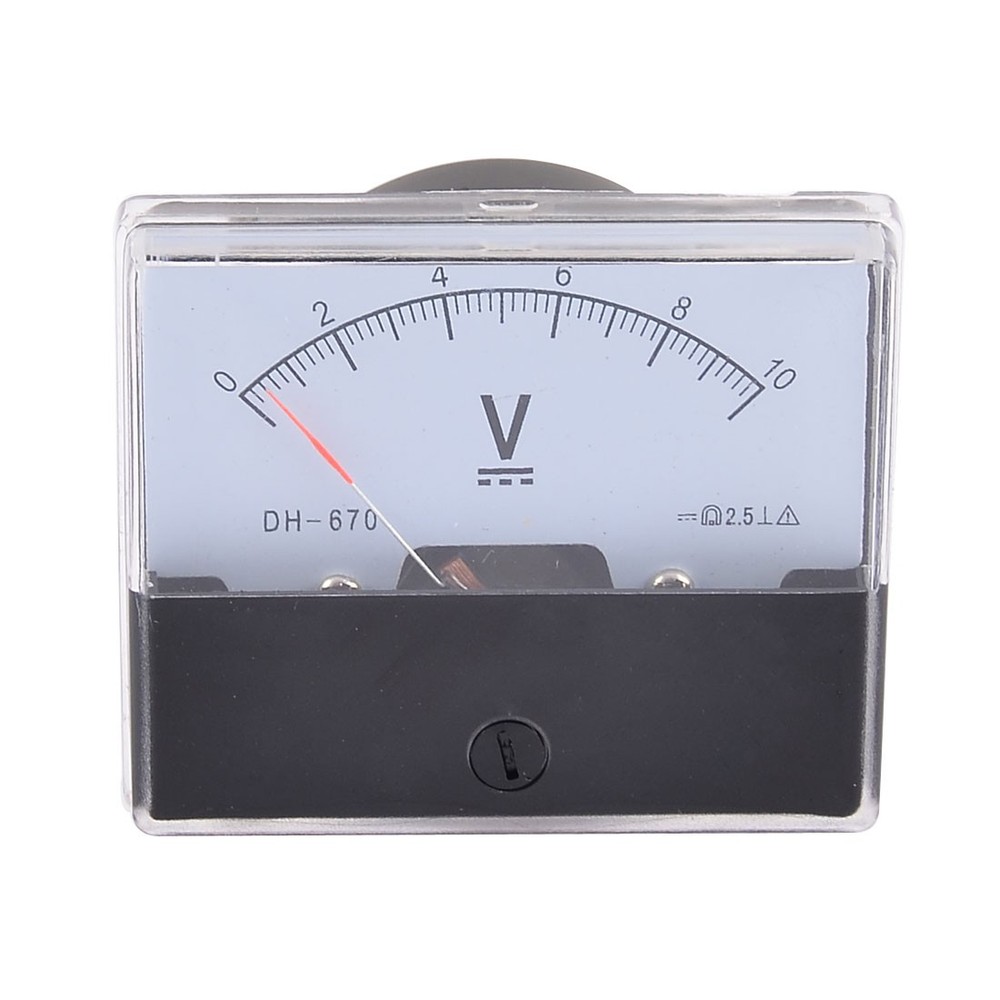 DC 0-10V Class 2.5 Accuracy Rectangle Analog Panel Volt Meter Voltmeter Gauge